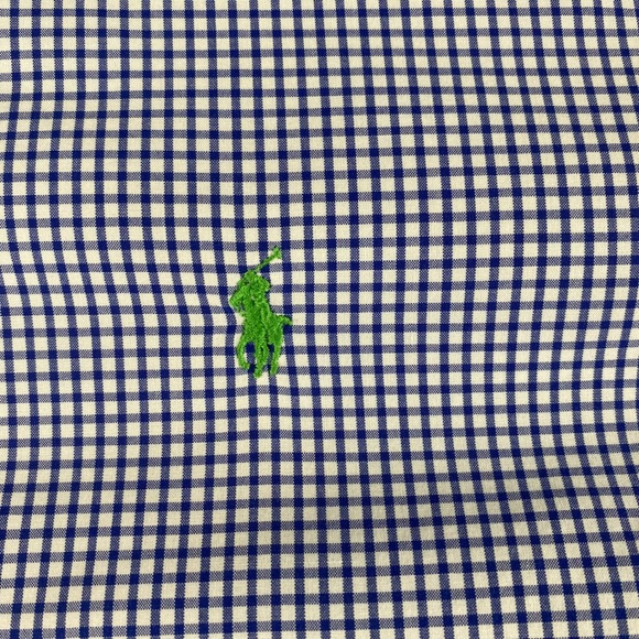 Ralph‎ Lauren Classic Fit Gingham Check LS Button Down Shirt Green Pony Logo - Picture 3 of 7